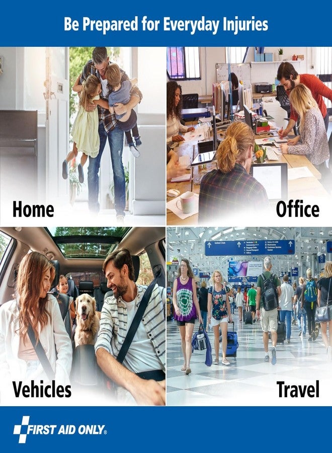 First Aid Only 298 Piece All-Purpose Emergency First Aid Kit for Home, Office, Car, Apartment, Dorm, and Camping, Travel-Friendly Compact Pouch Fits in Backpacks, Suitcases, Cabinets, and Drawers - Image 5